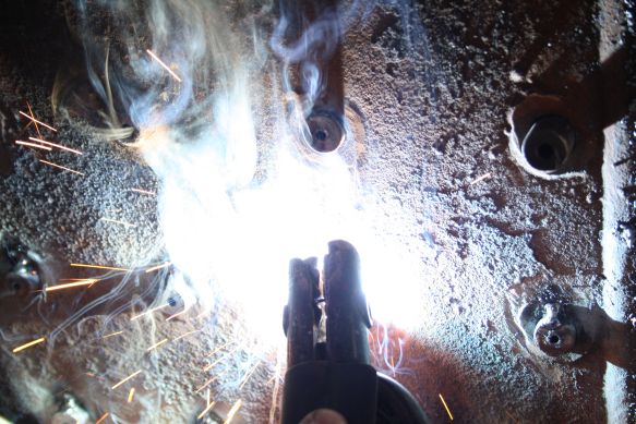 Ansicht vom Inneren der Feuerbüchse (Größe 59 Kb)