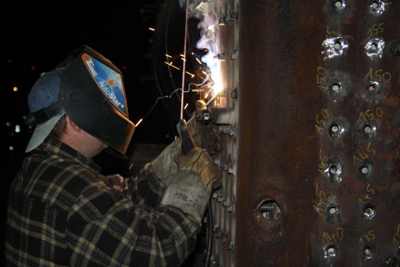 Ansicht vom Inneren der Feuerbüchse (Größe 35 Kb)